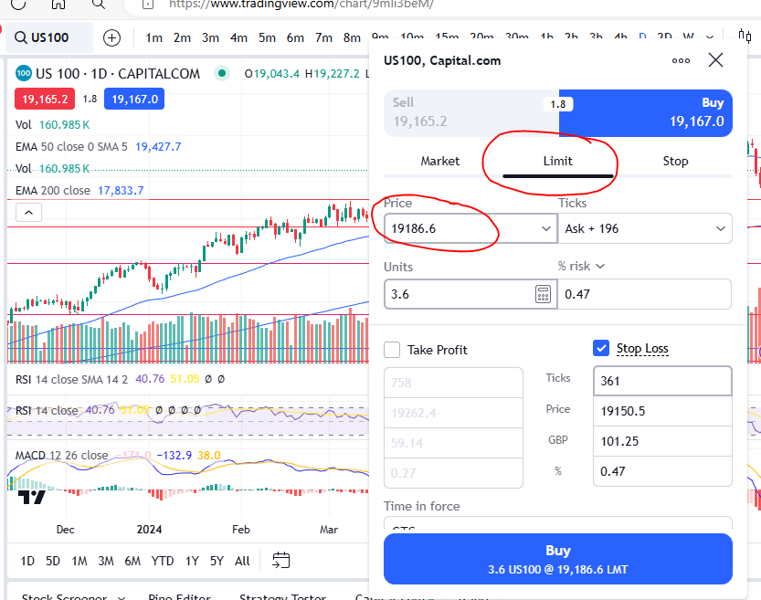 How to enter a trade